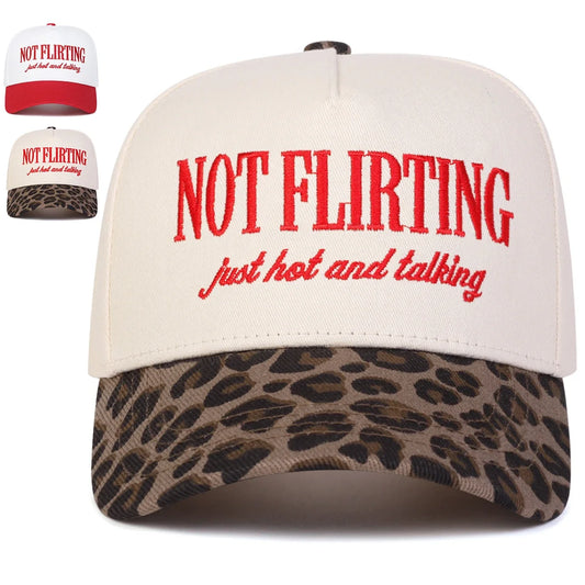 Unisex NOT FLIRTING Letter Embroidery Baseball Caps Spring Autumn Outdoor Adjustable Casual Hats Sunscreen Hat Sports Cap