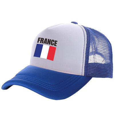 Cappelli trucker Francia alla moda, cappelli Francia cool, cappellino da baseball estivo da outdoor con rete parasole