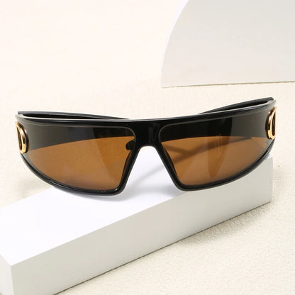 2pcs Luxury Headband Sunglasses Internet Celebrity Personalized Street Photography Concave Styling Outdoor UV Resistant Glasses