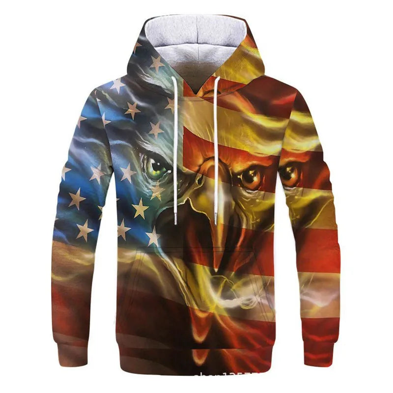 Neuer modischer Hoodie mit 3D-Tierprint für Herren und Damen, personalisiertes Design, Sweatshirt mit Schnee- und Doppelwolf-Motiv, Harajuku Oversized Hoodie