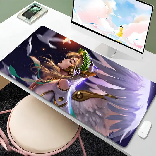 Overwatch Mercy Mouse Pad PC Gamer Cabinet Kawaii Mousepad XXL Sexy Anime Girl Keyboard Rug Laptop Gaming Accessories Desk Mat