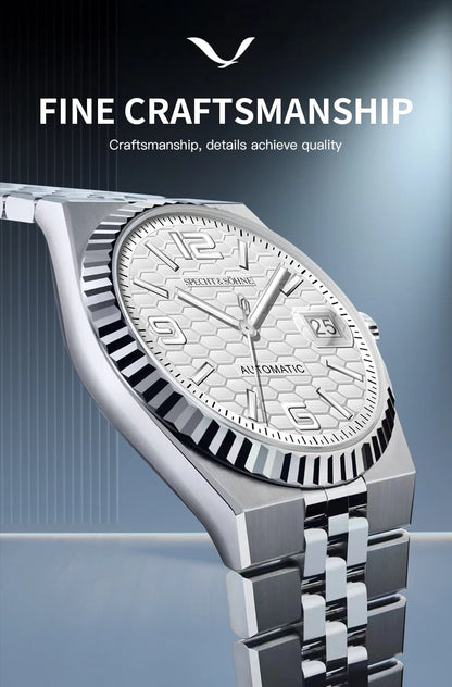 Specht & Söhne New Men's Watches Miyota 8215 Automatic Mechanical Wristwatches Stainless Steel Watch Men's Watch 37MM