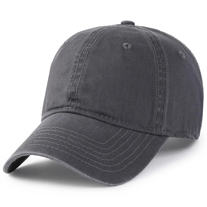 Męska i damska czapka oversize w rozmiarze XXL 100% bawełniana czapka baseballowa, duża czapka baseballowa dla osób o dużych głowach 56-63cm(23.5"-25.5”), regulowana czapka typu „dad cap” bez nadruku