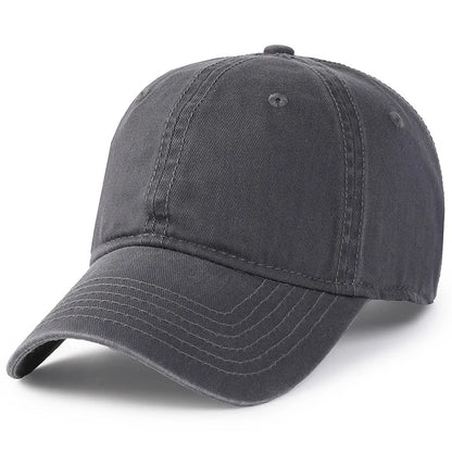 Męska i damska czapka oversize w rozmiarze XXL 100% bawełniana czapka baseballowa, duża czapka baseballowa dla osób o dużych głowach 56-63cm(23.5"-25.5”), regulowana czapka typu „dad cap” bez nadruku