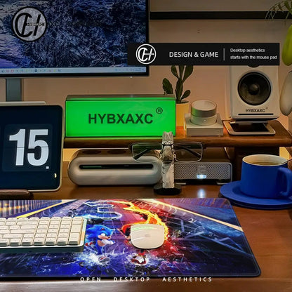 Anime Sonic The Hedgehog Mouse Mat Desk Mat With Pad Gaming Accessories Prime Gaming XXL Keyboard Pad Padding Mat