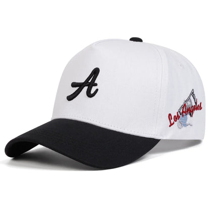 Unisex „A Letter Side Los Angeles“ siuvinėtos beisbolo kepurės, pavasario ir rudens lauko reguliuojamos kasdieninės kepurės, apsauginės nuo saulės kepurės, sportinės kepurės