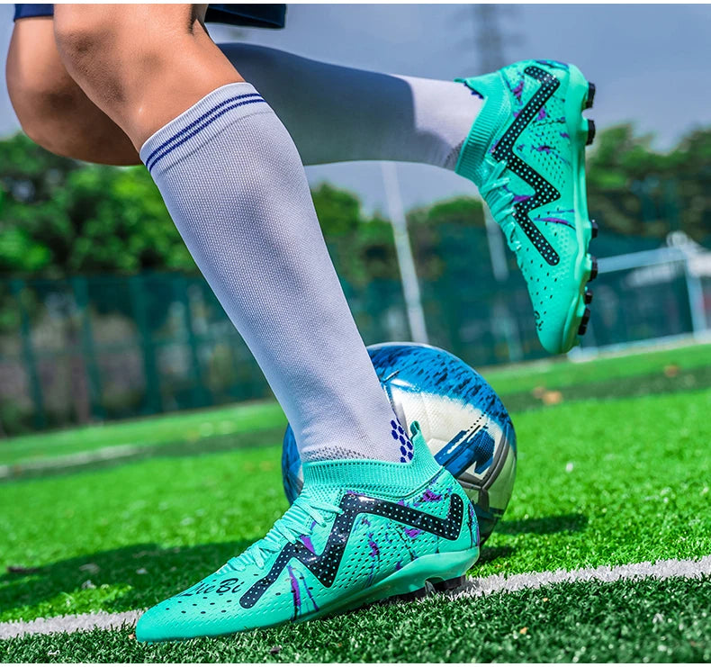 Bottes de Football professionnelles pour hommes, crampons de Football, entraînement de Sport en plein air, respirants pour étudiants, ultralégers, unisexe, livraison directe