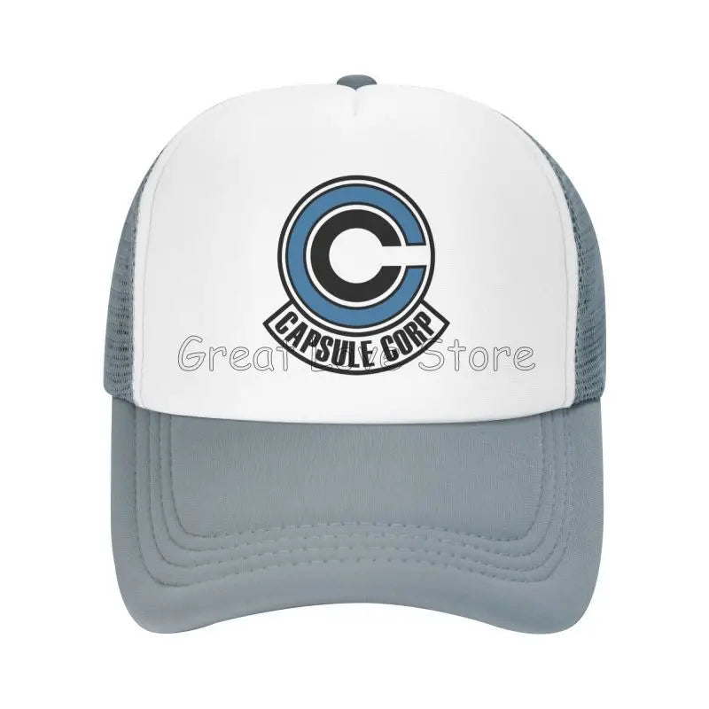 Capsule Corp Κασκέτα μπέιζμπολ με πλέγμα Unisex Καπέλο Trucker Hip-Hop Καπέλο Anime DBZ Dad Hat Ρυθμιζόμενο καπέλο αγώνων Καλοκαιρινά καπέλα Trucker Snapback