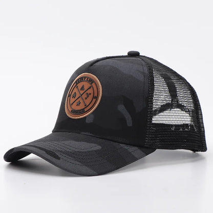 Letní síťovaná baseballová čepice pro ženy a muže s písmenkovou nášivkou, snapbacková čepice, ležérní, prodyšná, unisex, street, hip hop, trucker čepice