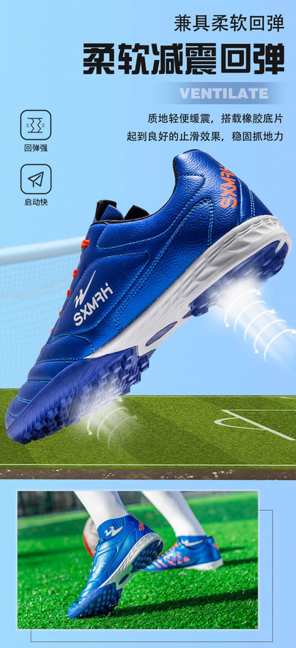 Double Star Men's Genuine TF Turf Soccer Shoes, for Primary School Students, Teenagers, Adults & Kids, Professional Training and Match