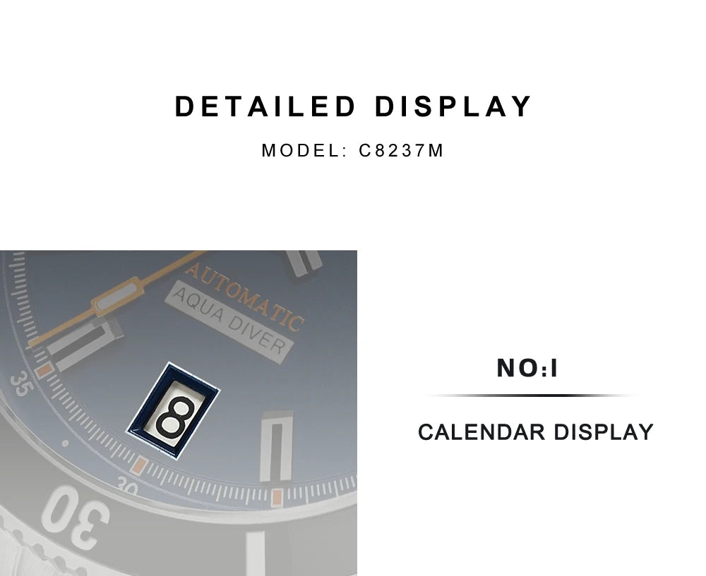 NEW 2025 CADISEN Men's Watches Mechanical Wristwatch For Men Automatic Watch Japan 8215 Ceramic Bezel 10Bar Waterproof Clock
