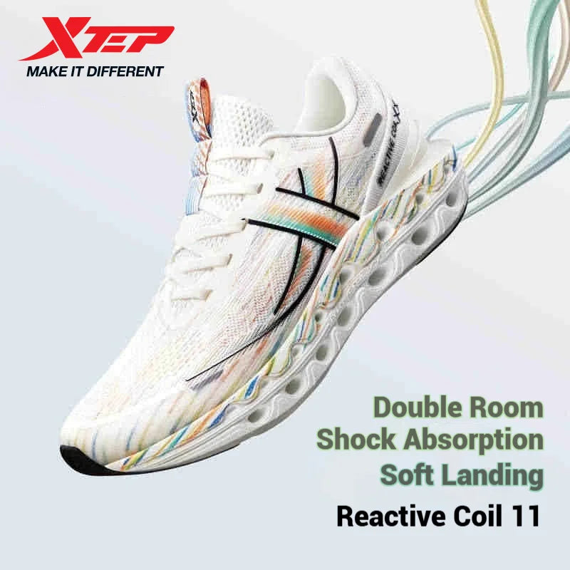 Xtep Reactive Coil 11.0 Running Shoes For Men  Summer Sports Shoes Shock Absorption Rebound Soft Sneakers 976219110026