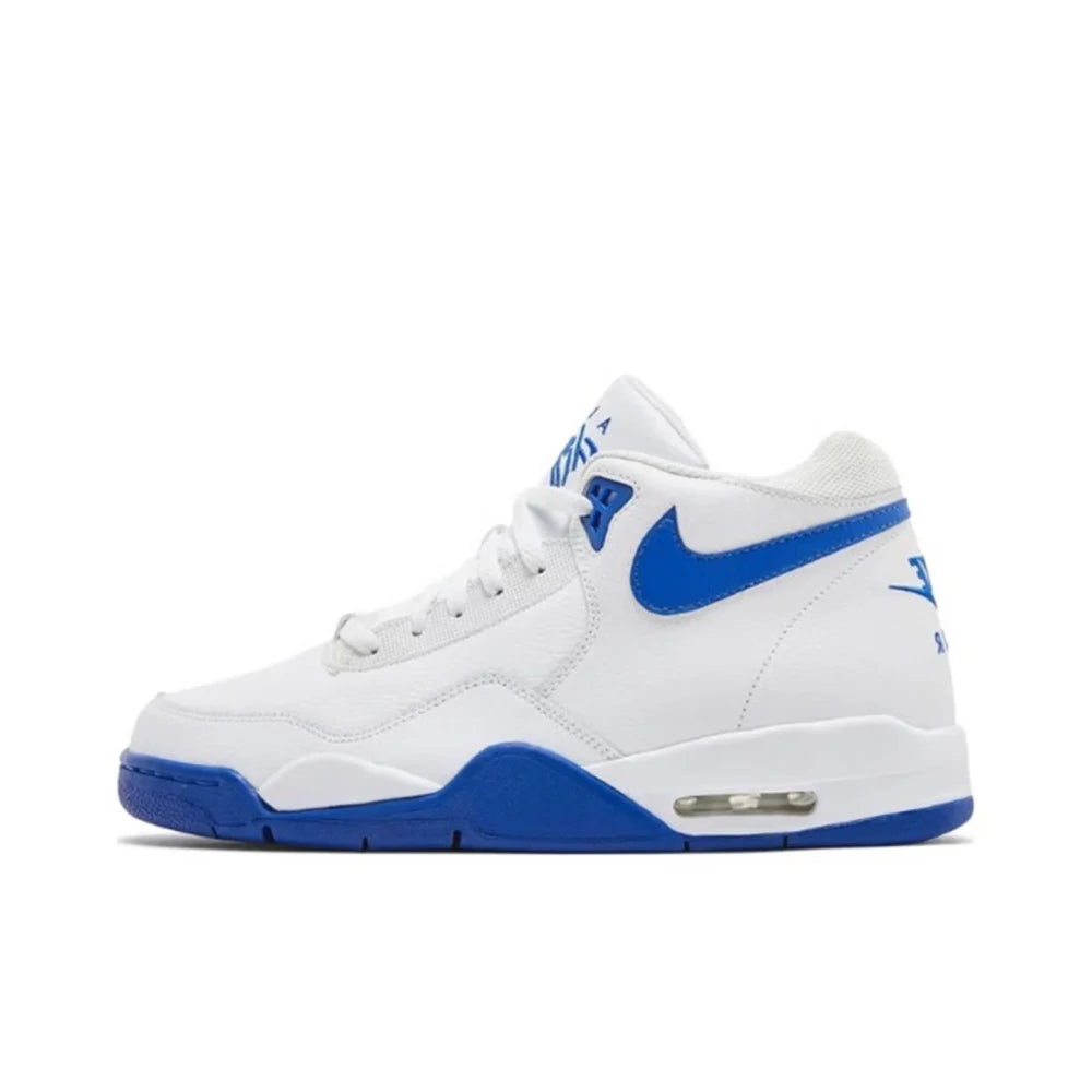 Nike Flight Legacy Comfortable and Versatile Mid-Top Retro Basketball Shoes Men's White/Blue BQ4212-103