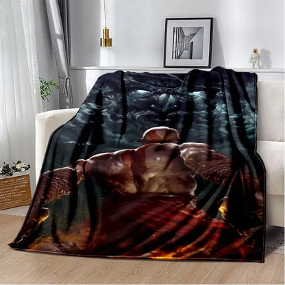 29 Style Kratos God of War Games Cartoon Blanket,Soft Throw Blanket for Home Bedroom Bed Sofa Picnic Travel Office Cover Gifts