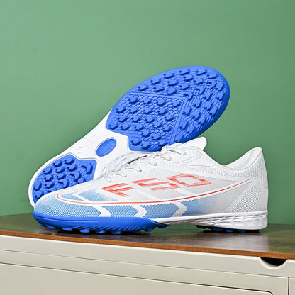Chaussures de football populaires à tige basse FG/TF, unisexe, pour terrain, entraînement rapide, crampons antidérapants à crampons longs