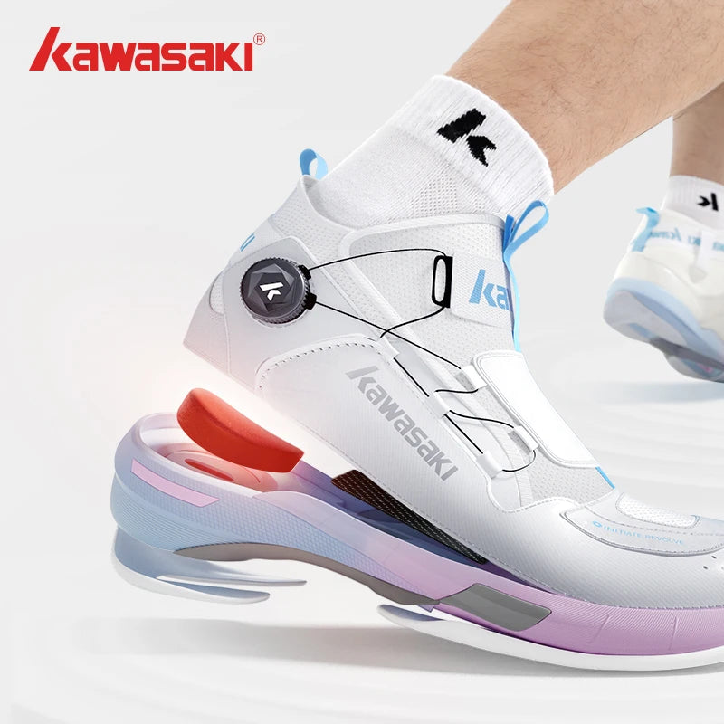 Zapatillas profesionales de bádminton Kawasaki King Series 2.0 para hombre y mujer, deportivas antitorsión originales, zapatillas de tenis para hombre, sneakers A3311