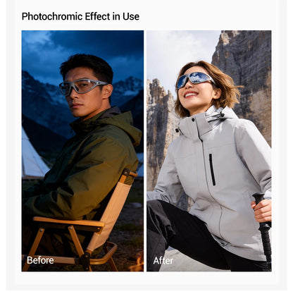 Kapvoe Hiking Sunglasses Camping Fashion Sunglasses for Men Photochromic Cycling Glasses MTB Bike Goggles Fishing Eyewear Sports