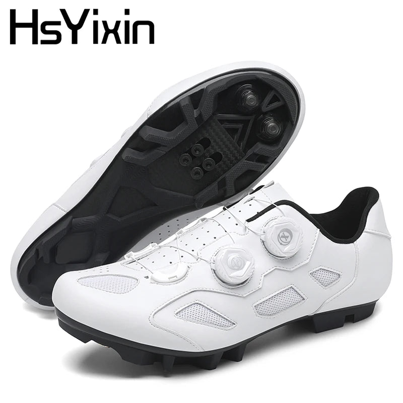 Mountain Bike Shoes Mens Cycling Shoes Quick Ratchet Buckle Compatible with SPD System Pedal for Indoor Outdoor Women MTB Shoes