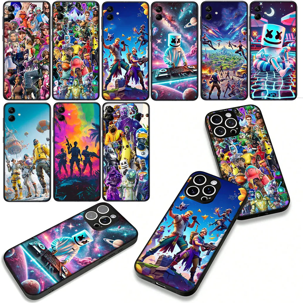 Ovitek z motivom igre F-ForTnites za Samsung Galaxy A07 A13 A12 A23 A42 A50 A51 A52 A53 A70 A71 A72 A21S A04 Note 20 9 8 10