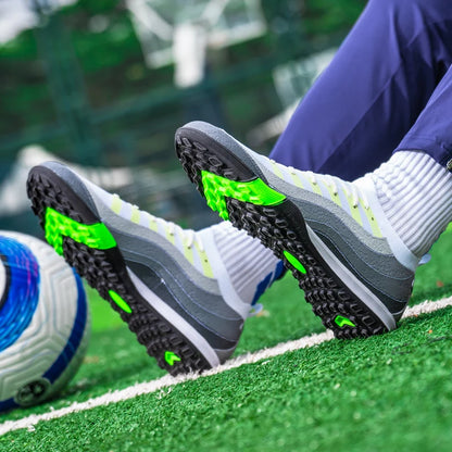 Chaussures de football pour hommes, respirantes, pour l'entraînement, livraison directe, crampons de sport pour matchs, chaussures de football FG/TF, ultra-légères, à crampons longs