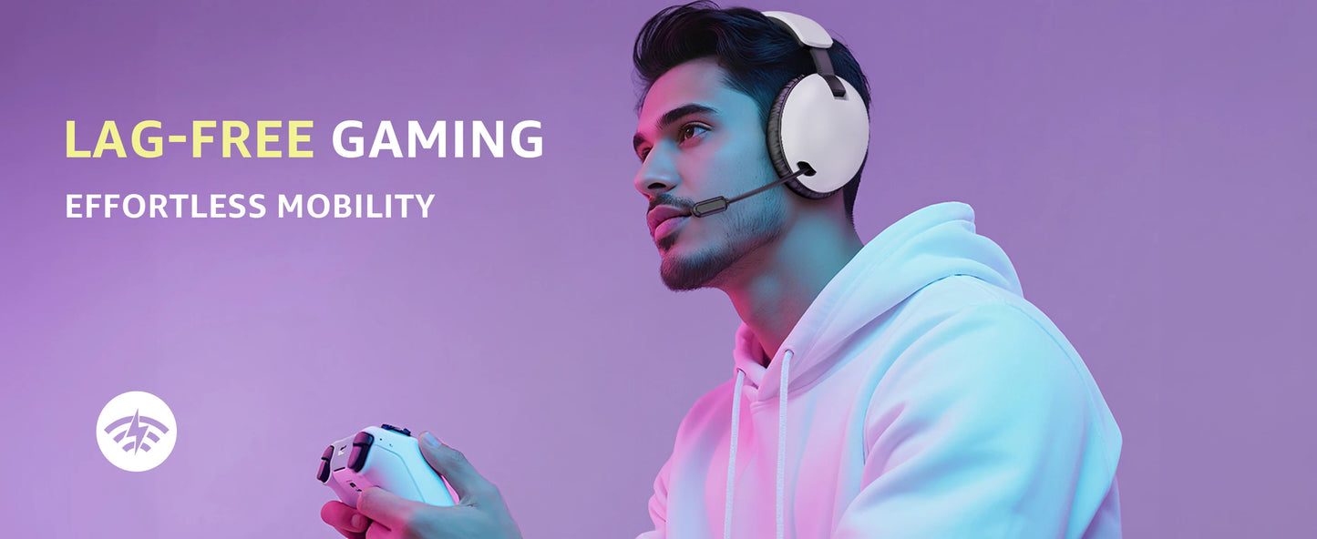 Acinaci BL500 Wireless Gaming Headset 2.4G Bluetooth 5.3 & Wired – Noise-Cancelling Mic, 30H Battery, 50mm Drivers for PC, PS5, PS4