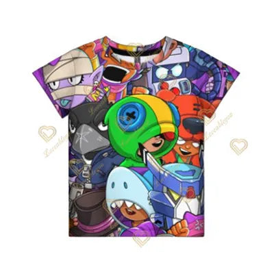 Newest 2026 Brawl Stars 3D Print Tops Cartoon Children Short Sleeve T-shirt Summer Popluar Men Funny Tees
