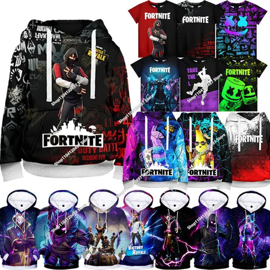 Otroška oblačila: jesenski pulover, majica s kapuco, nova Fortnite otroška oblačila za prosti čas, udobna ulična moda