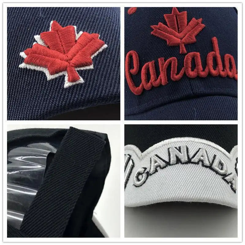 Farben Kontrast Kanada Bestickte Baseballkappe für Herren und Damen Snapback-Kappe Dad-Hats Angelkappe Bone Gorra