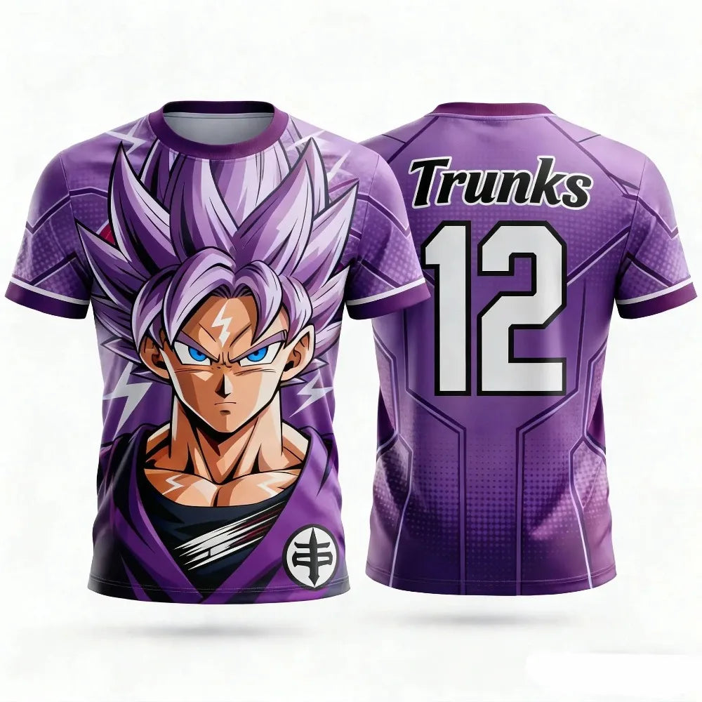 2026  New  Men's "Dragon Ball" 3D Printed Anime Style T-shirt Children's Fashion Casual Football  Sports Short-sleeved