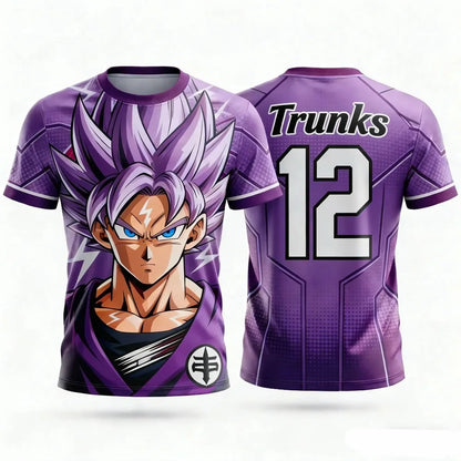 2026  New  Men's "Dragon Ball" 3D Printed Anime Style T-shirt Children's Fashion Casual Football  Sports Short-sleeved