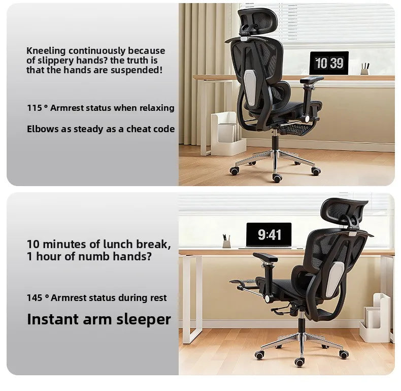 Portable Minimalist Ergonomic Chair 10D Armrest Computer Chair Office Chair Study Chair Gaming Chair Gravitysturdy and durable