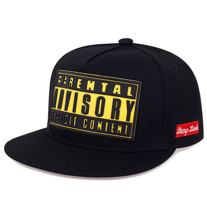 Cappellino con visiera piatta, patch alla moda, chiusura a scatto, cappellino da baseball hip hop a blocchi di colore, unisex, leggero, con protezione solare, cappellino "Dad Hat" per donne e uomini