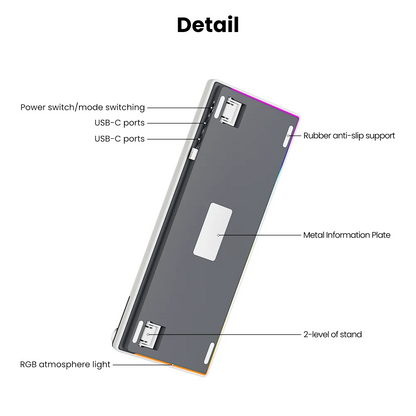 RK ROYAL KLUDGE S85 TFT Color Screent Mechanical Keyboard Tri Mode Wireless 85 Keycaps Hot-Swappable Gamer Keyboard RGB Backlit