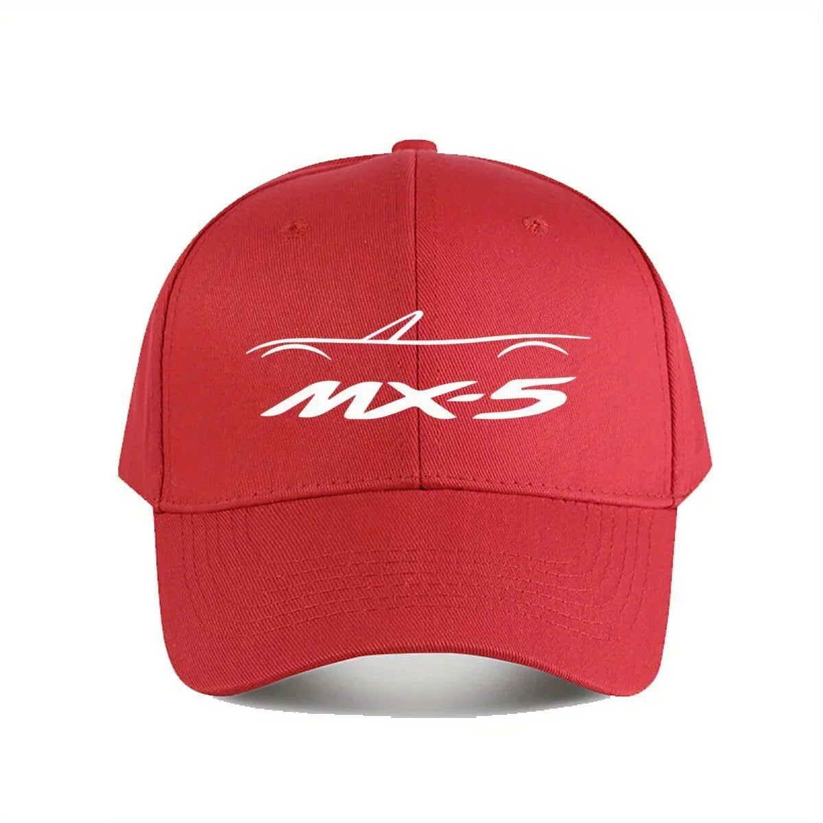 MX5 NA бейзболна шапка за мъже и жени – стилна черна шапка от полиестер с бяло лого, издръжлива шапка за риболов на открито и ежедневно носене