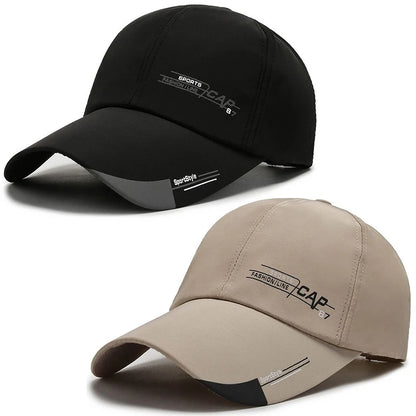 2Pcs/Set Outdoor Men's Baseball Cap Simple Letter Jacquard Duckbill Cap Street Sports Sun Protection Baseball Cap For Unisex