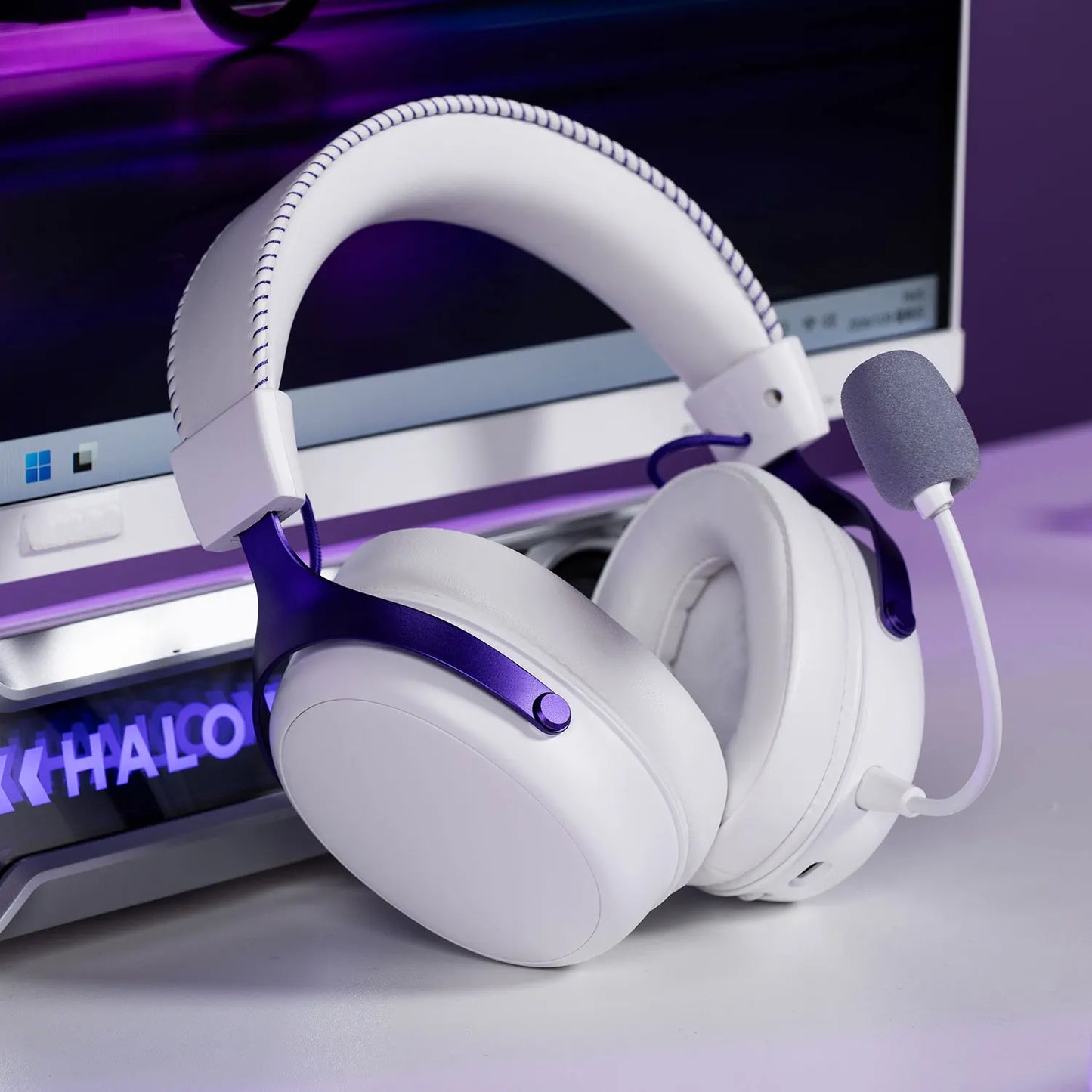 AKKO Verge S9 Gaming-Headset mit Mikrofon – 53mm-Treiber, Quad-Mode Wireless Bluetooth 5.3, 7.1 Surround Sound FPS Pro Gaming-Kopfhörer