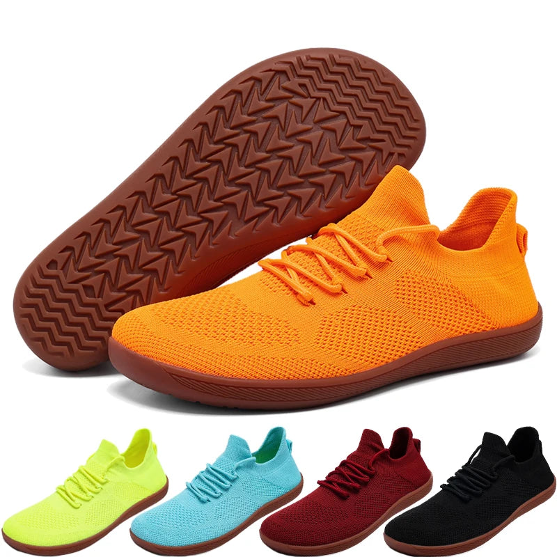 Unisex Minimalist Barefoot Shoes Lightweight Breathable Wide Toe Sneakers for Outdoor Casual Walking
