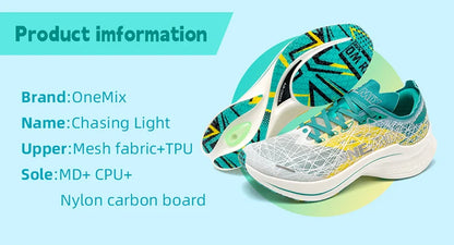 ONEMIX Carbon Fiber Plate Running Shoes Traction Shock Absorption Sneakers Professional Marathon PB Racing Sports Trainers Shoes