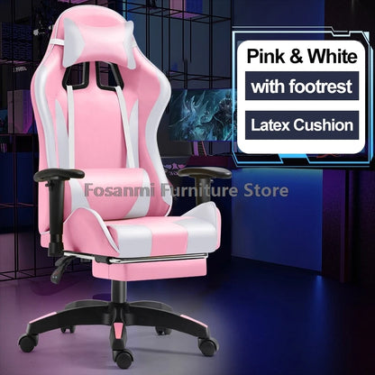 Esports Gamers Swivel Chair with Armrests Internet Anchor Racing Chair High-quality Leather Home Office Computer Gaming Chairs