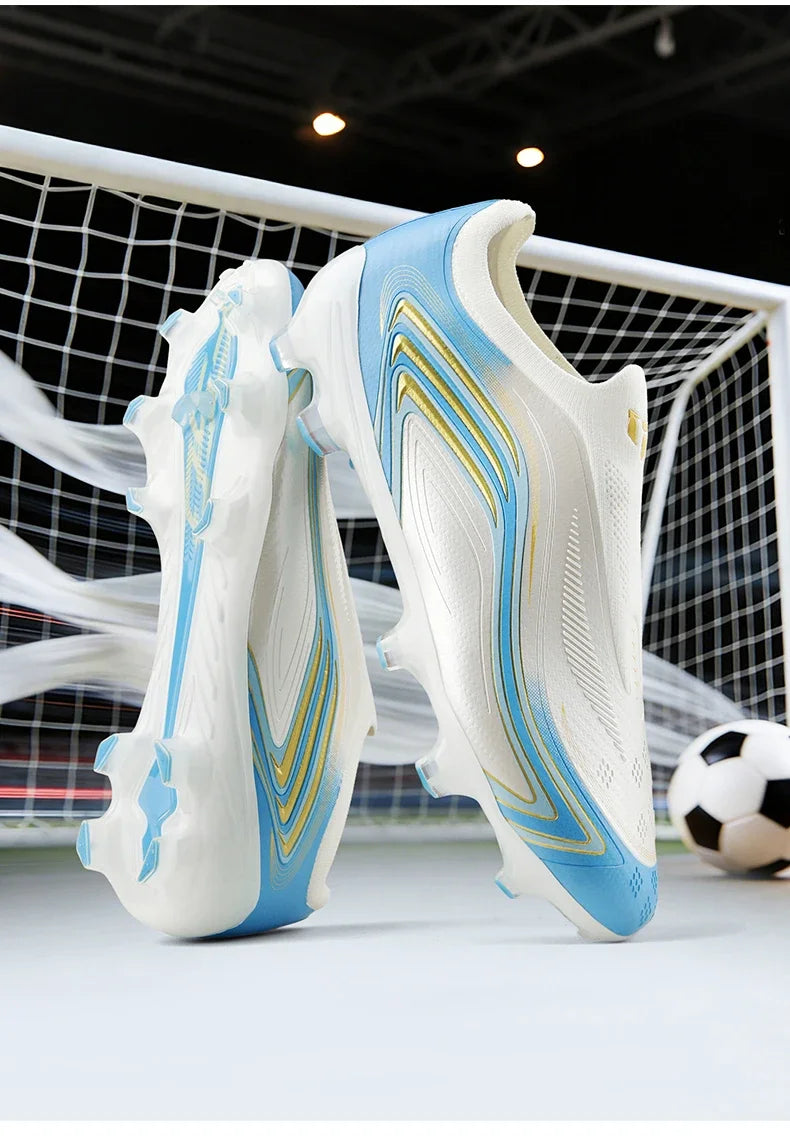 Nouvelles chaussures de football pour hommes, mi-hautes, de haute qualité, crampons pour terrain en gazon, baskets antidérapantes pour intérieur, très vendues, pour matchs en extérieur