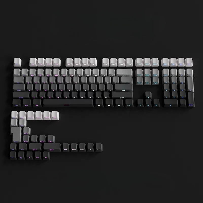 2025 Original Daylight Keycaps PBT Translucent, Side-engraved OEM 136 Keys, Customized To Fit 60/84/98/108 Mechanical Keyboards.