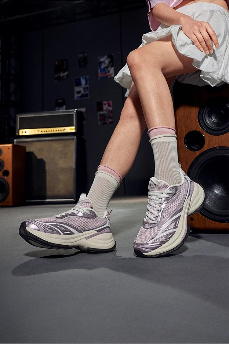 Xtep Basque 3 Sneakers Women Lightweight Wear-Resistant Trendy Durability Thick Sole Casual Sports Female Shoes 874218320006