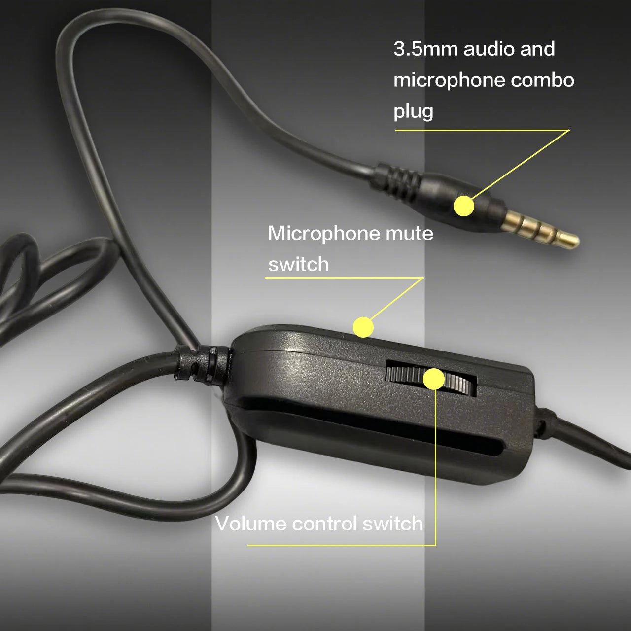 Auriculares con cable 7260 con micrófono – Headset para gaming y trabajo para PS4 PS5 Xbox One, estudio y reuniones, auriculares con jack 3.5mm