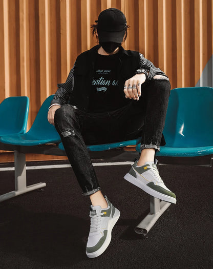 Men's Low-Top Casual Sports Shoes Fashion Basketball Sneakers Street Style Skateboarding Shoes for Teens