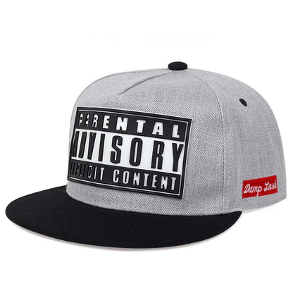 Cappellino con visiera piatta, patch alla moda, chiusura a scatto, cappellino da baseball hip hop a blocchi di colore, unisex, leggero, con protezione solare, cappellino "Dad Hat" per donne e uomini