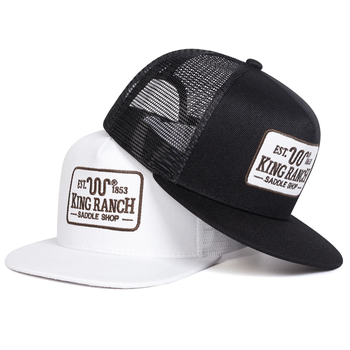 Unisex KING RANCH Embroidery Hip-hop Net Hats Spring Summer Outdoor Adjustable Casual Baseball Caps Sunscreen Hat Sports Cap