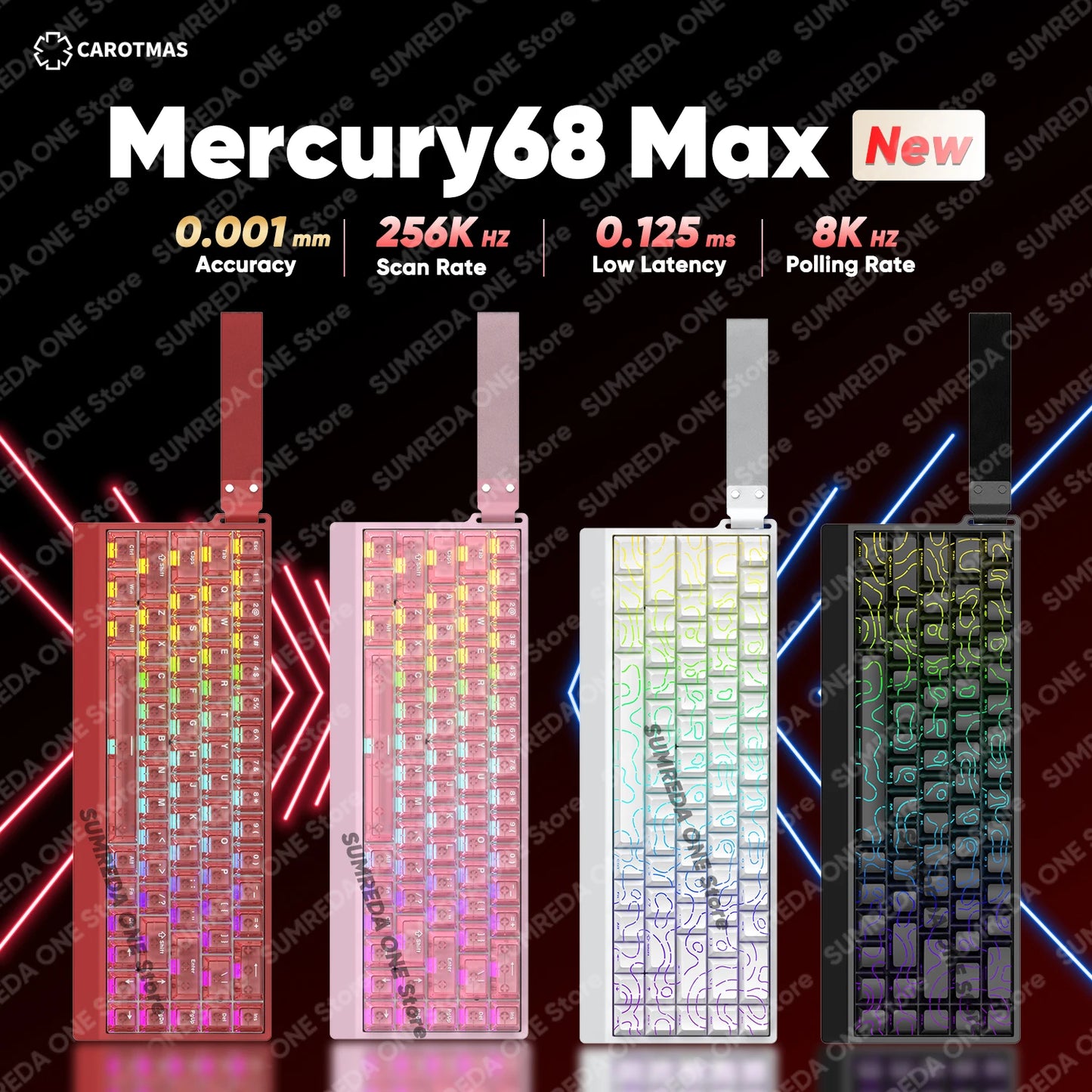 IROK Mercury68 Max Magnetic Mechanical Gaming Keyboard, 68-Key Wired 8K Rapid Trigger Keyboard with Hall Effect Switches, Hot-Swappable RGB Gaming Keyboard