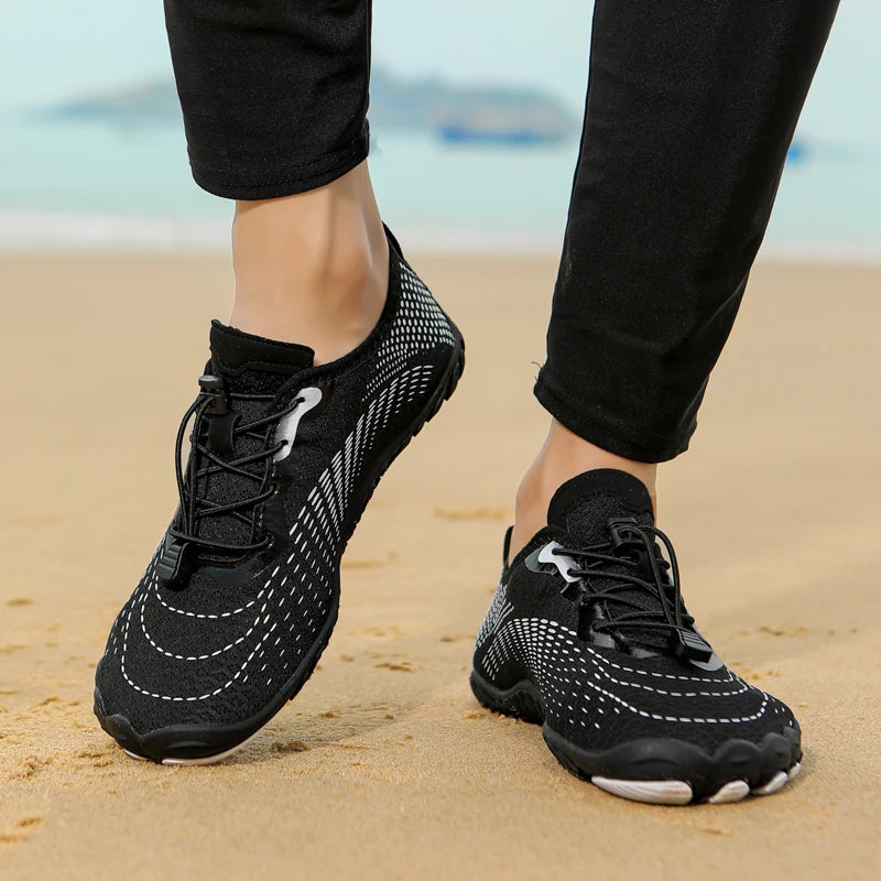 Quick Dry Aqua Shoes for Men Women Breathable Non-slip Water Sneakers Barefoot Soft Sole Wading Footwear for Swimming Beach