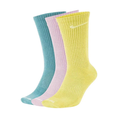 Nike 3-Pack Men's and Women's Thick-Pile Terry-Sole Sports Socks: Non-Slip, Comfortable, and Breathable SK0118-010