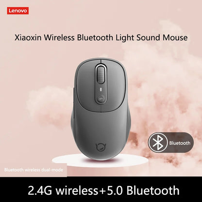 Lenovo Xiaoxin M3 Bluetooth Wireless Mouse, Rechargeable Silent Office Mouse with Triple Bluetooth Connectivity, Adjustable DPI, Twilight Gray
